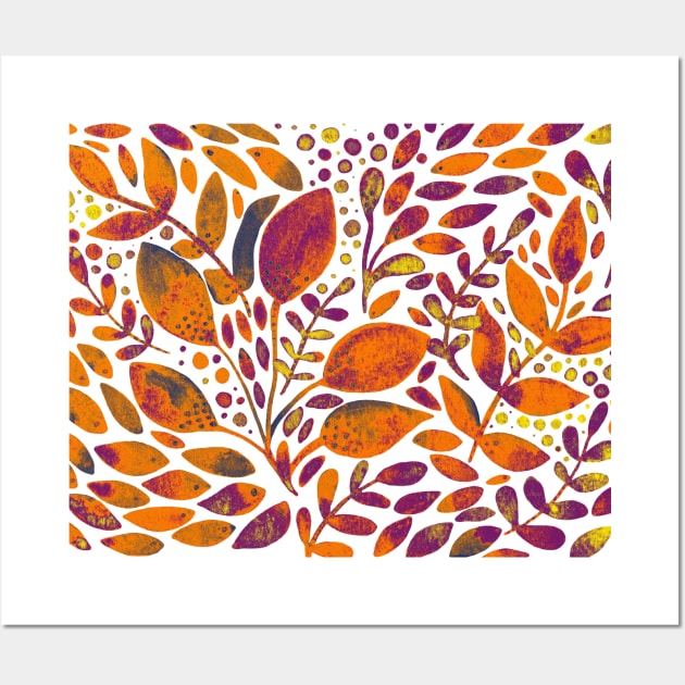 Watercolor foliage - autumn Wall Art by wackapacka